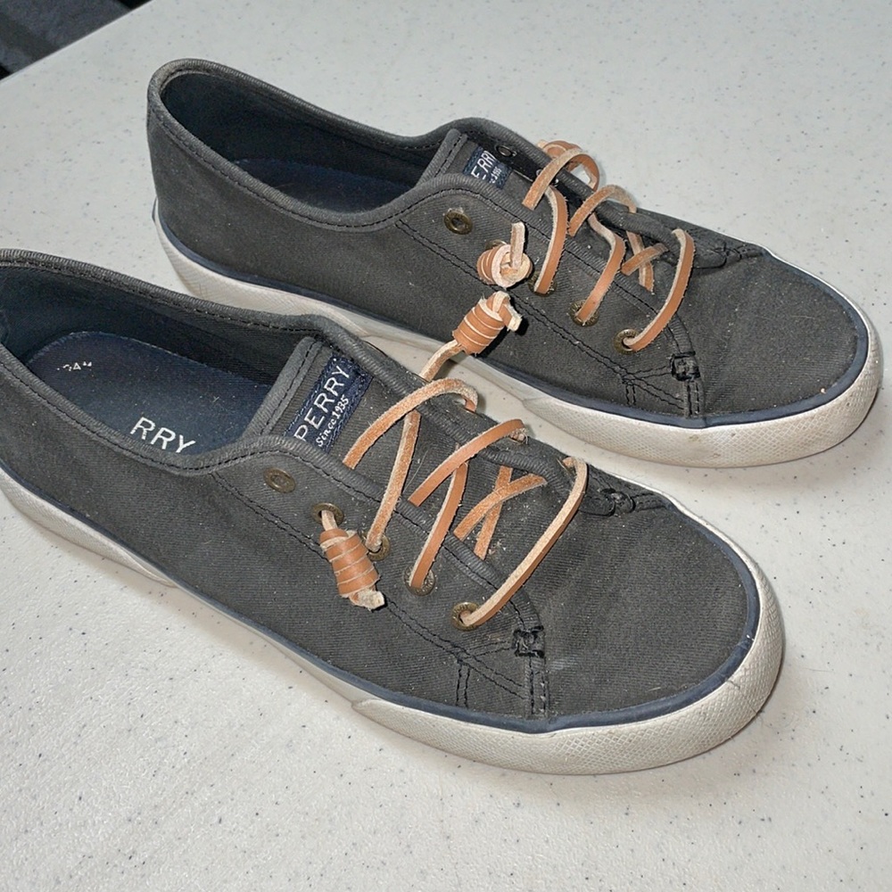 Black slip on sperrys